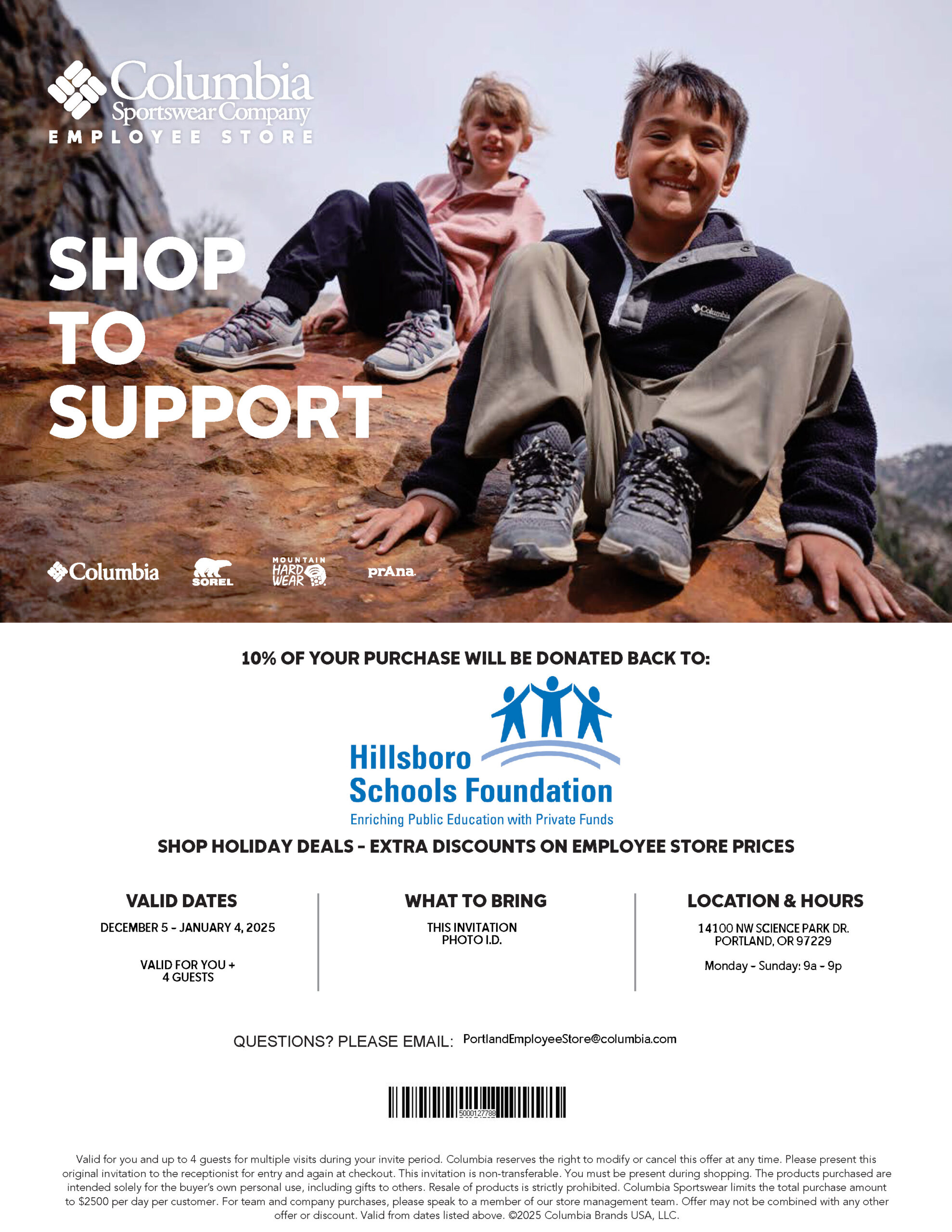 Columbia Emplyee Store HSF 12.2025